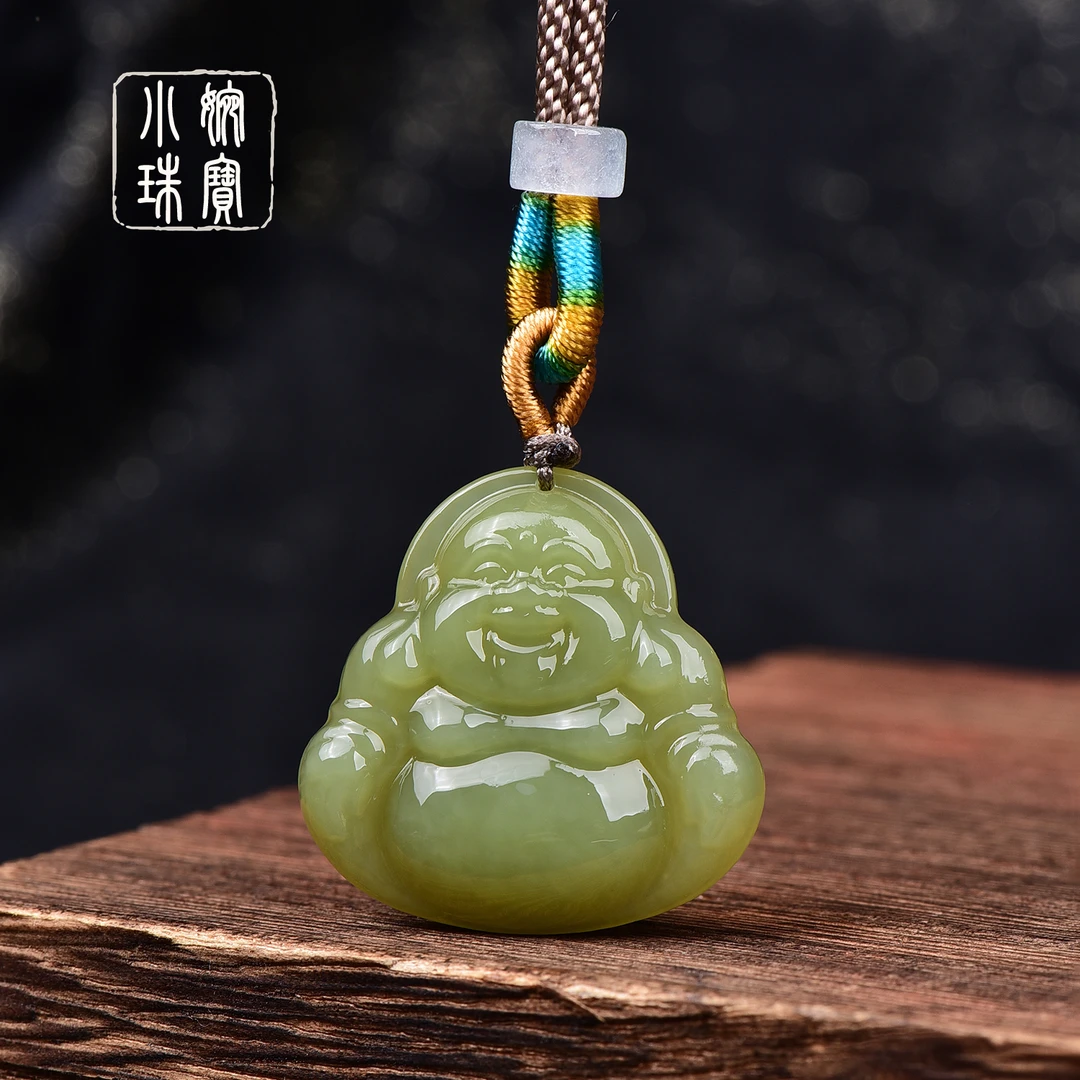 天然和田玉佛公吊坠
