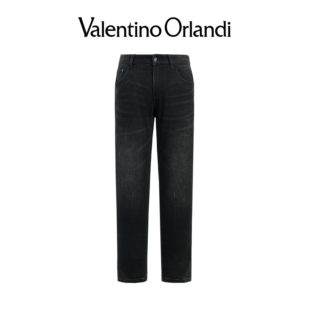 Valentino orlandi男士直筒时尚休闲百搭牛仔裤