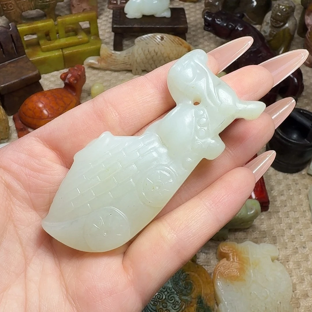 白玉菩提吊坠挂件