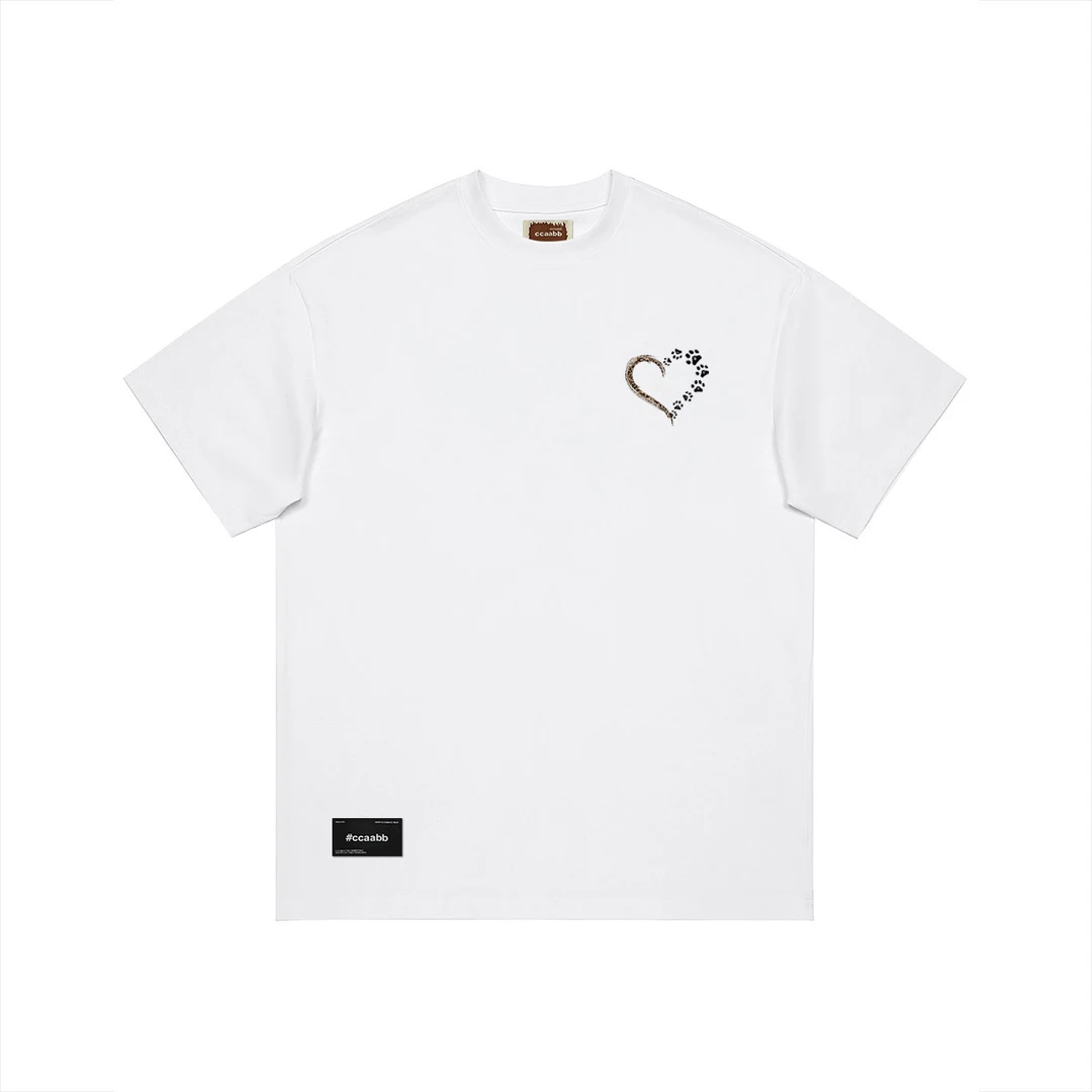 i.t ccaabb白色女装上衣休闲宽松短袖女式印花T恤CABTEYACY9480