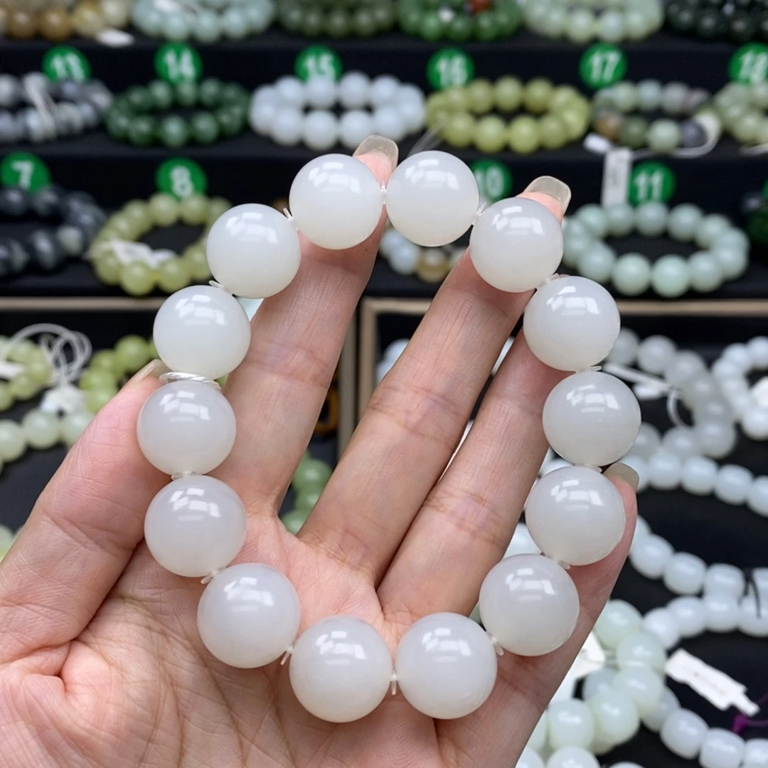 手链未镶嵌和田玉15mm