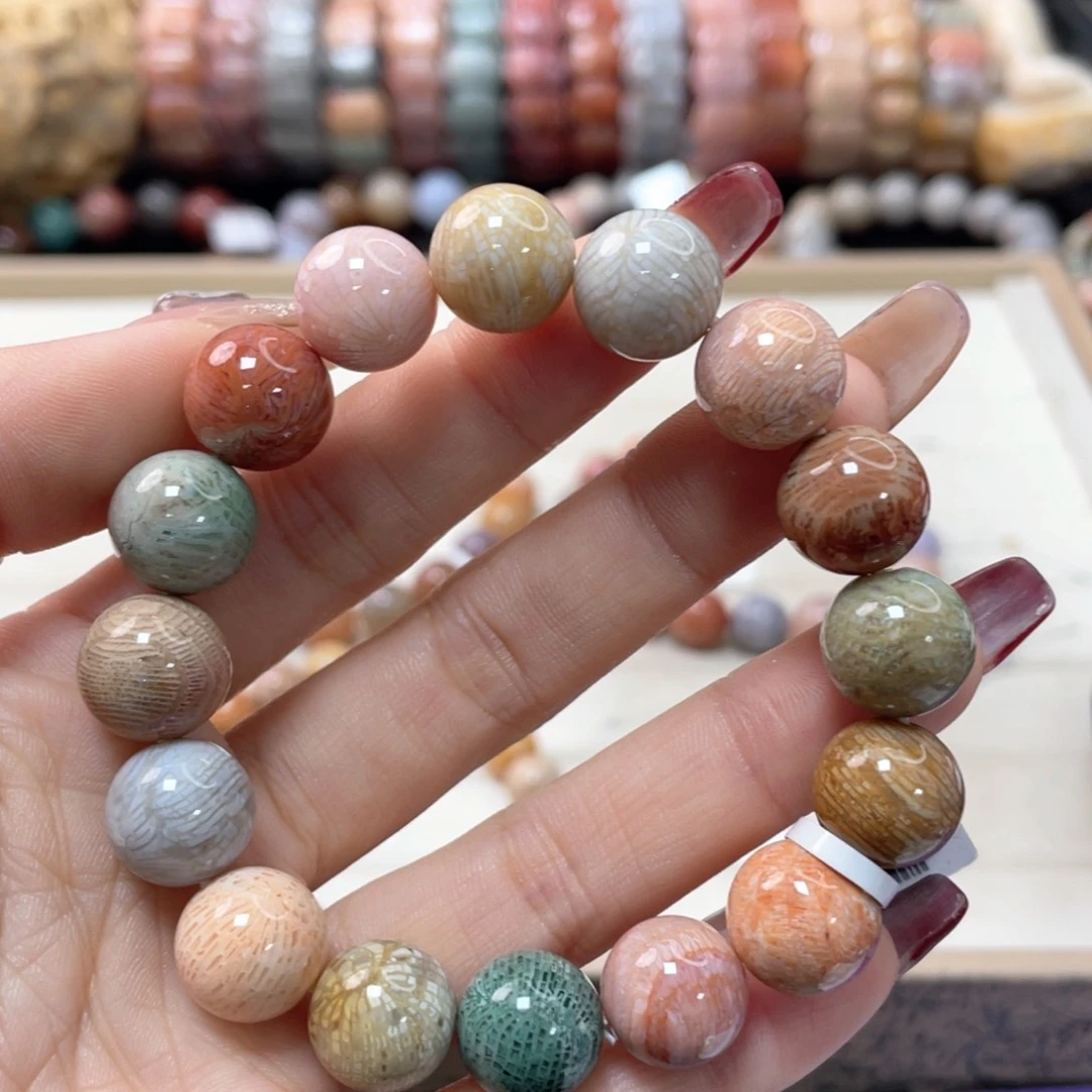 硅化珊瑚（珊瑚玉）手链未镶嵌o*绷718