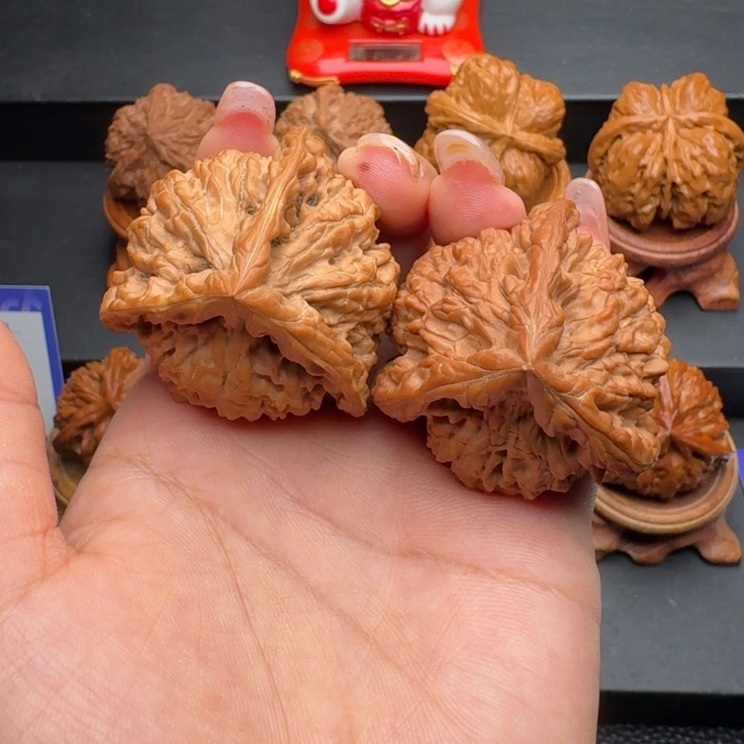 文玩核桃把件官帽三棱，原桩，全品