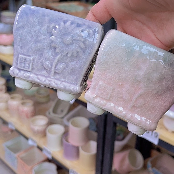 红陶陶瓷花盆当场满12包邮