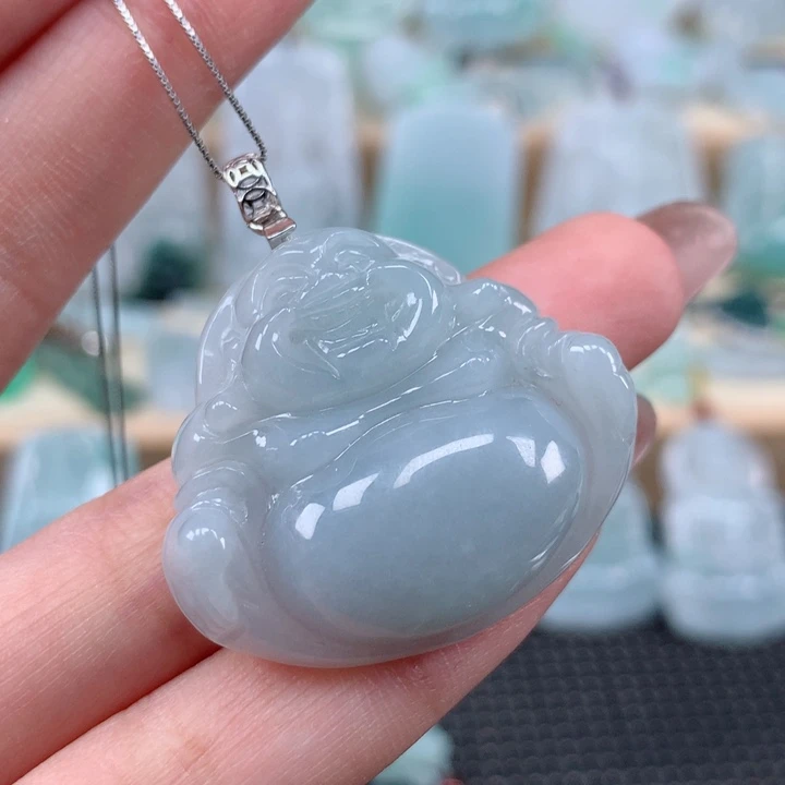 翡翠未镶嵌颈饰佛公吊坠