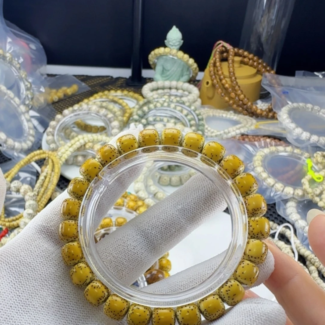 芝***团手串星月菩提海南星月菩提双留白小细星卡10