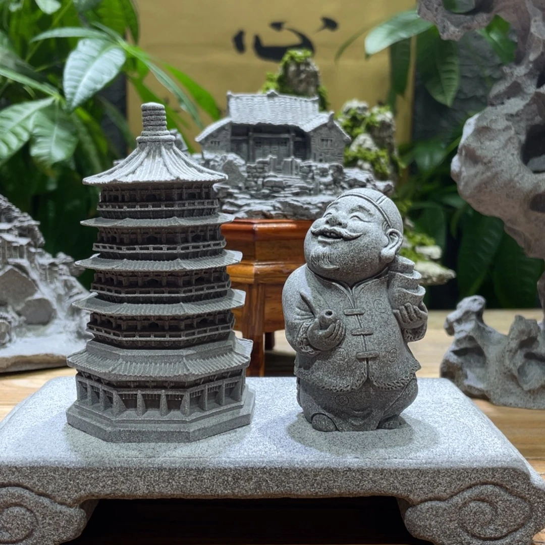 石材地主一个文昌塔一个