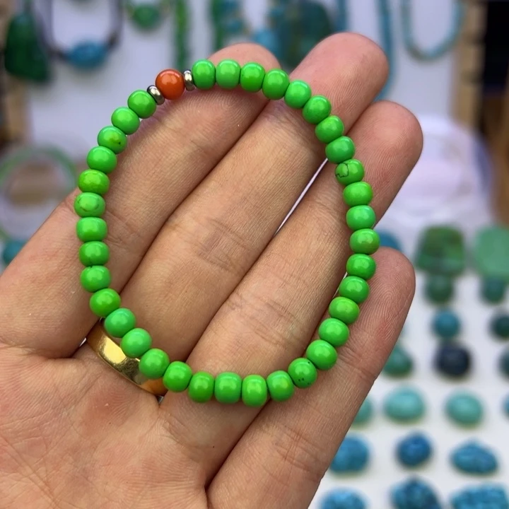 s***e菜籽绿老型手串尺寸5