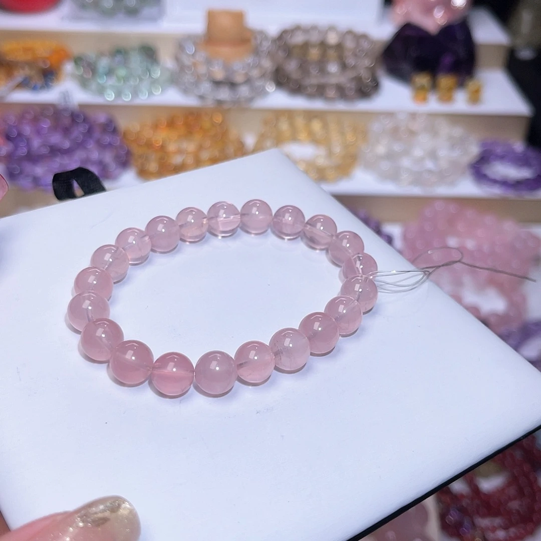 水晶手串未镶嵌七*!天然水晶9mm