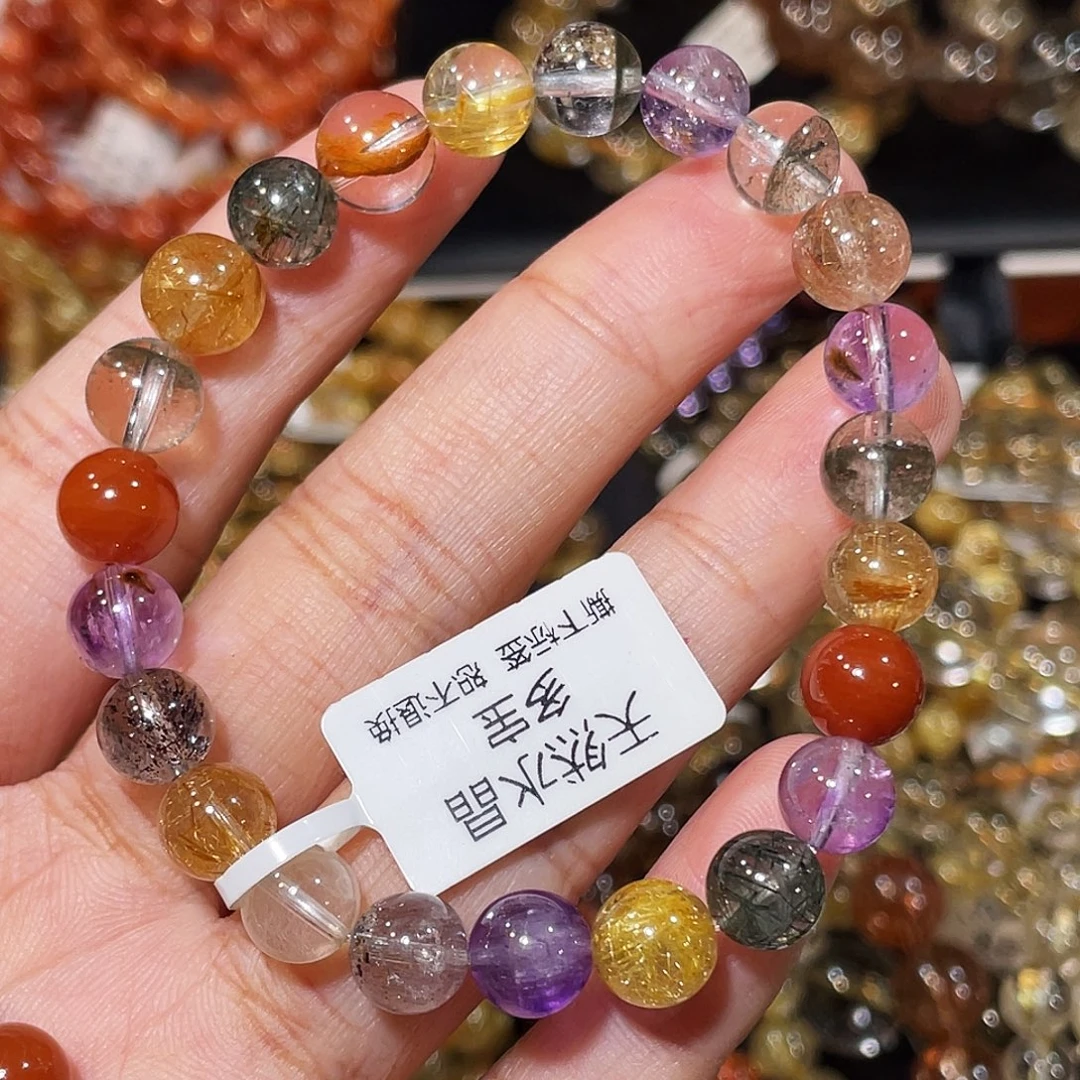 未镶嵌水晶手链天然多宝水晶8m