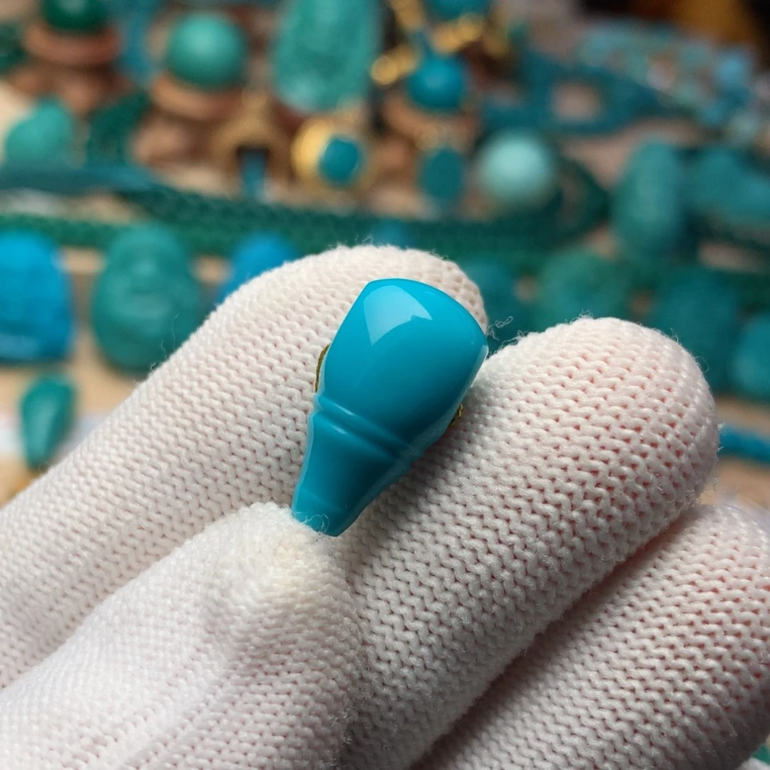 未镶嵌绿松石珠宝奇石10m m