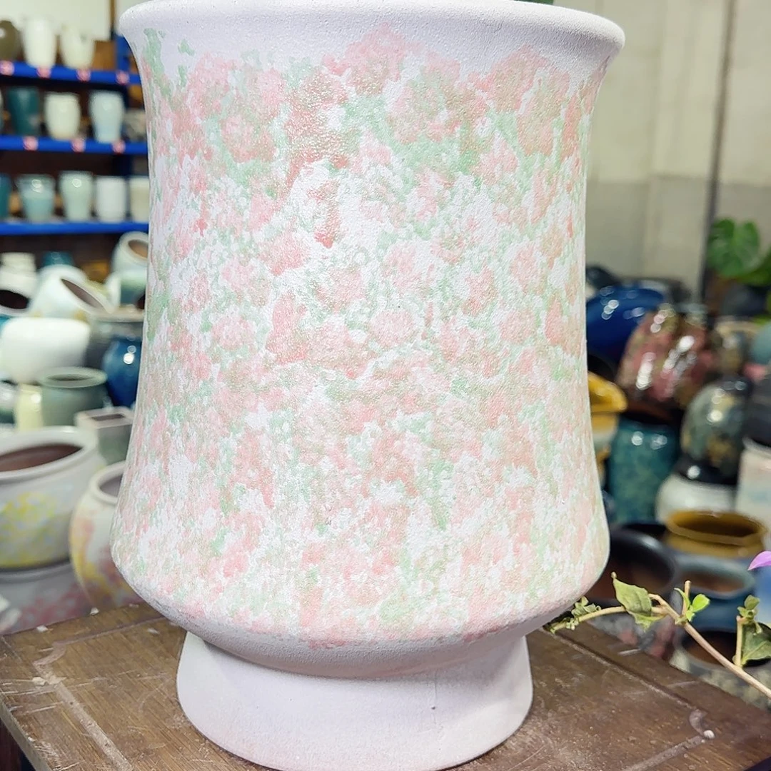 紫砂花盆高30口21