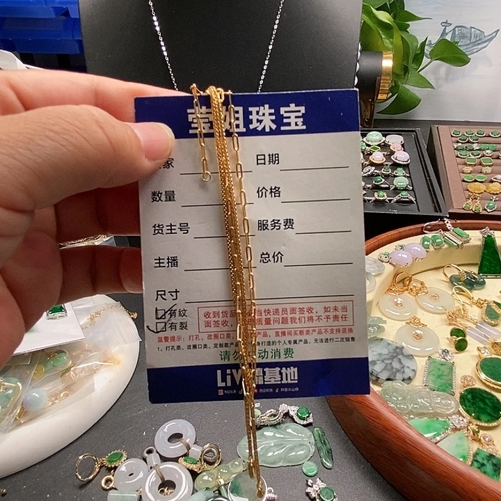 翡翠银S925镶嵌颈饰?**i项链