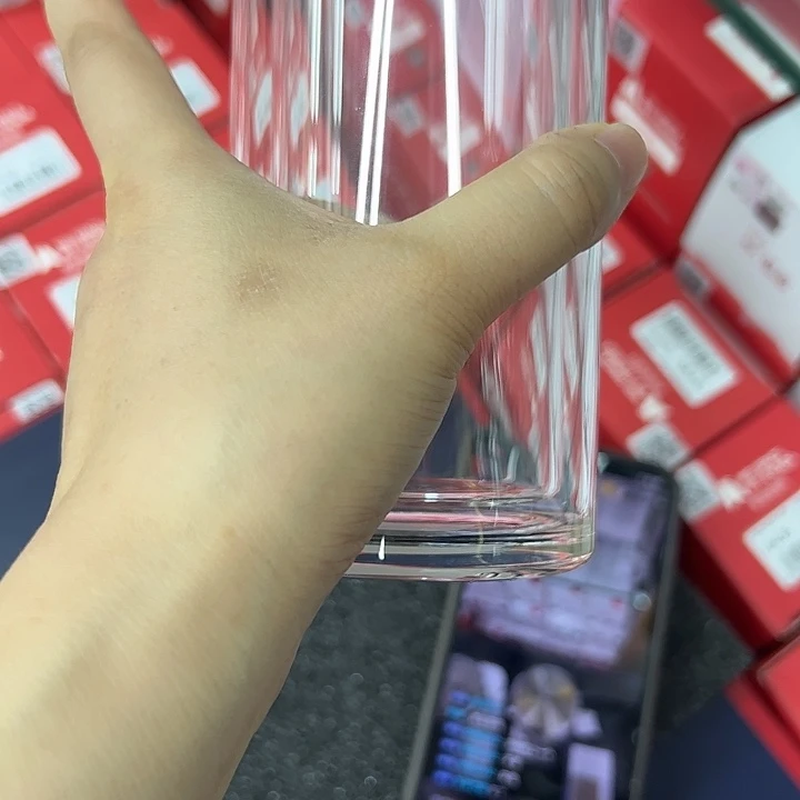 水晶玻璃无盖款银灰色双层玻璃杯3603601029