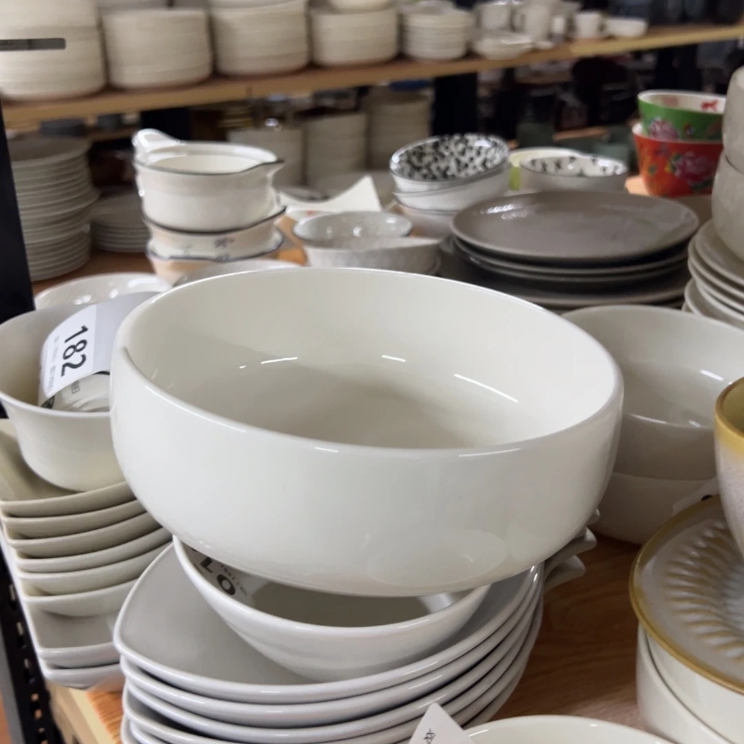 新骨瓷202瑕疵慎拍暖白 7.5寸钵形碗