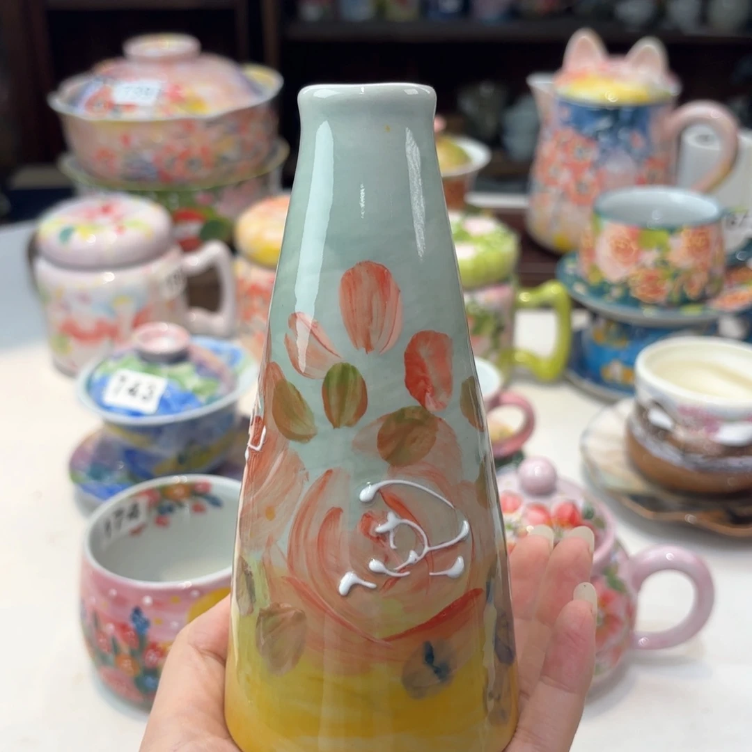 景德镇手绘高温釉下彩陶瓷茶具
