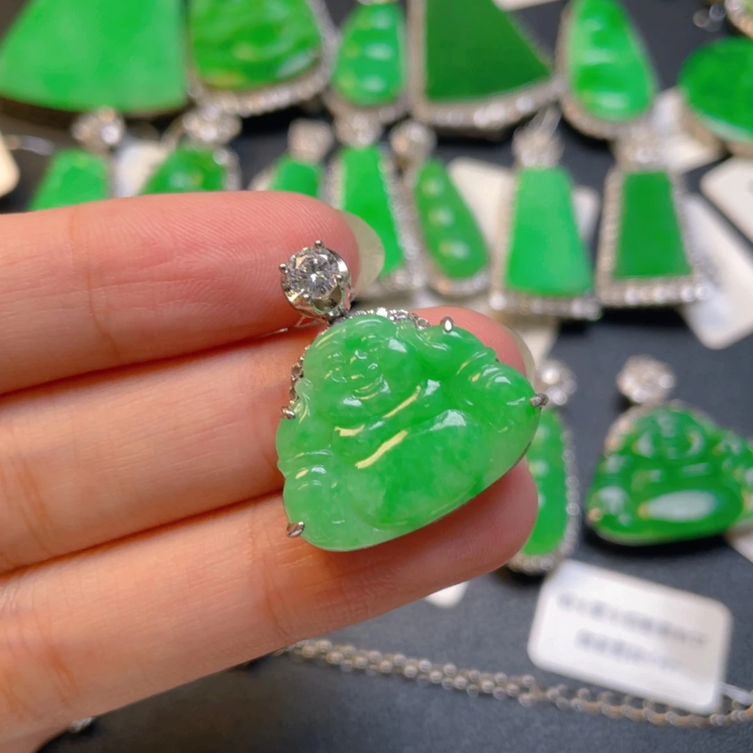 翡翠银S925镶嵌颈饰