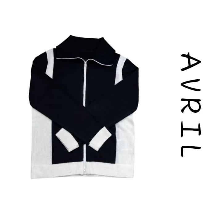 气质时尚休闲百搭女士撞色设计师长款外套62