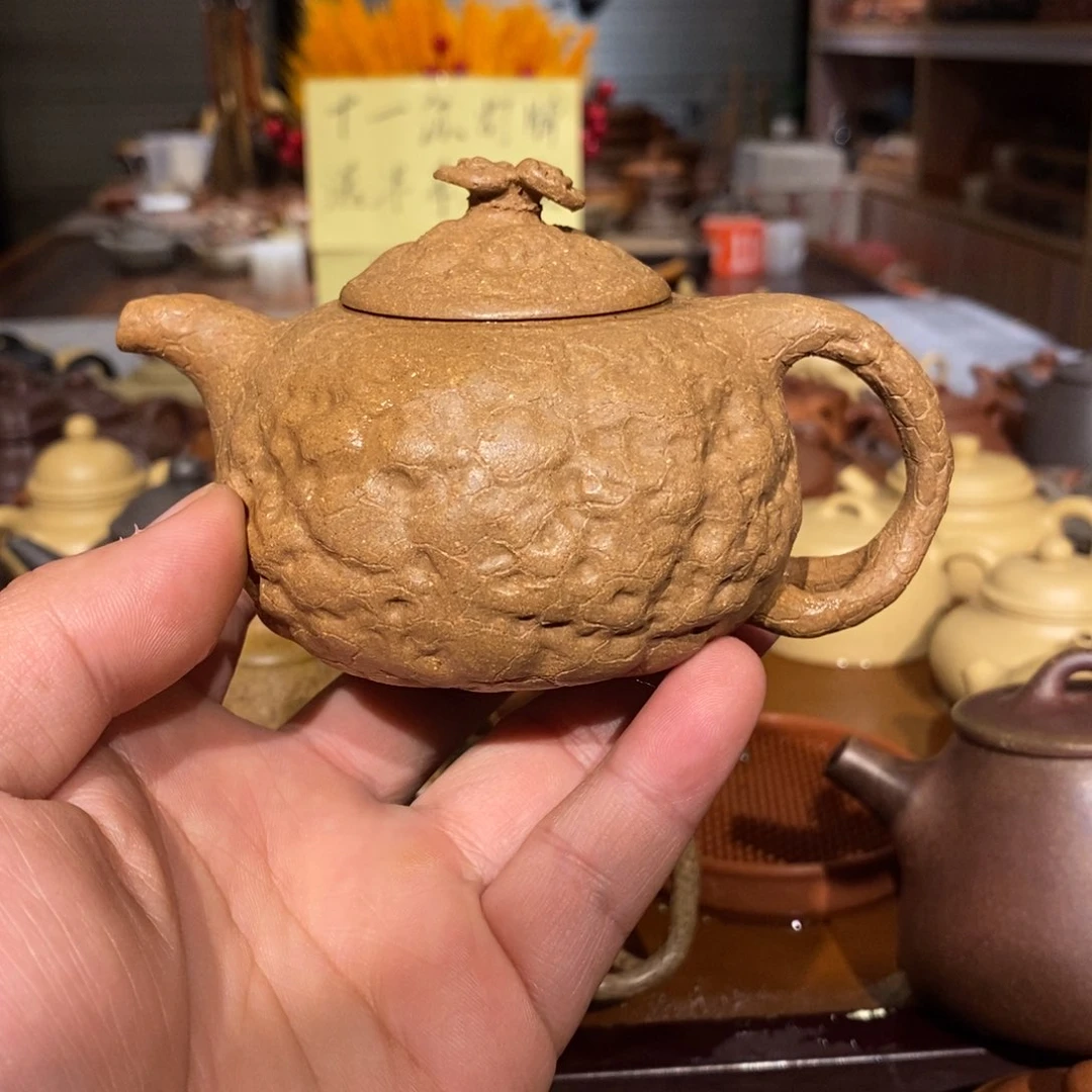 紫砂茶壶段泥精工半手供春200cc