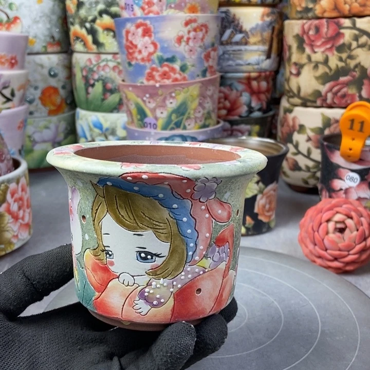 红陶景德镇艺术手绘作品
