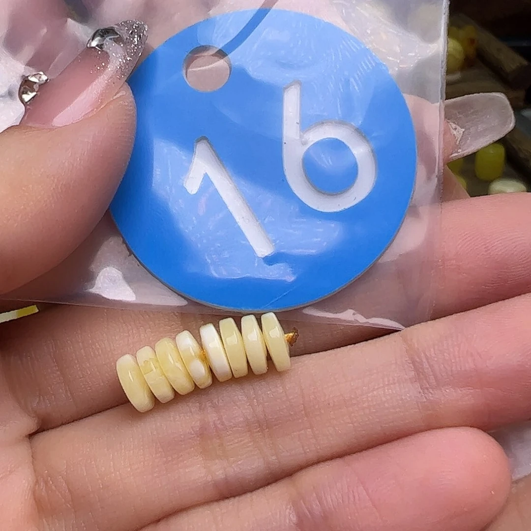 未镶嵌蜜蜡裸石6mm精工隔片