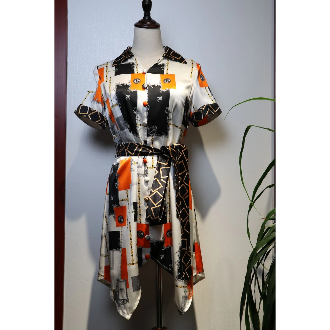 新中式桑蚕丝弹力缎上衣显瘦气质轻奢时尚休闲夏季复古长款