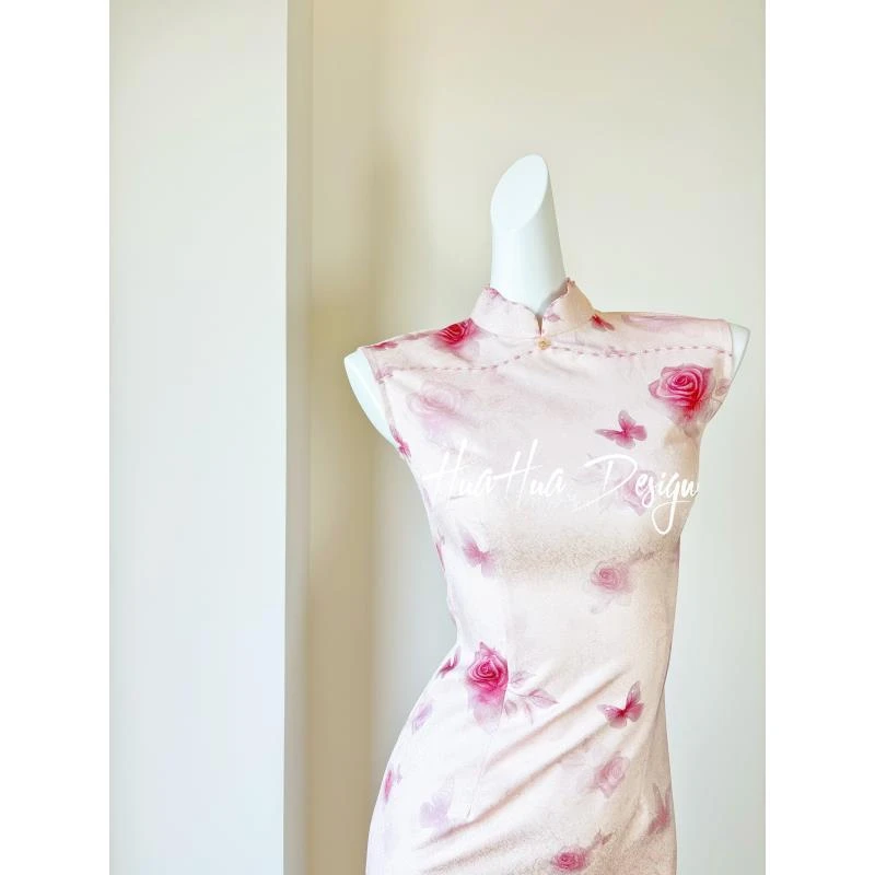 苏故里【玫瑰洛神】少女气质传统款旗袍新中式日常旗袍单层衣长12