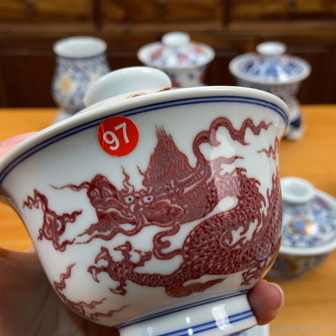 手绘现代茶具非古董