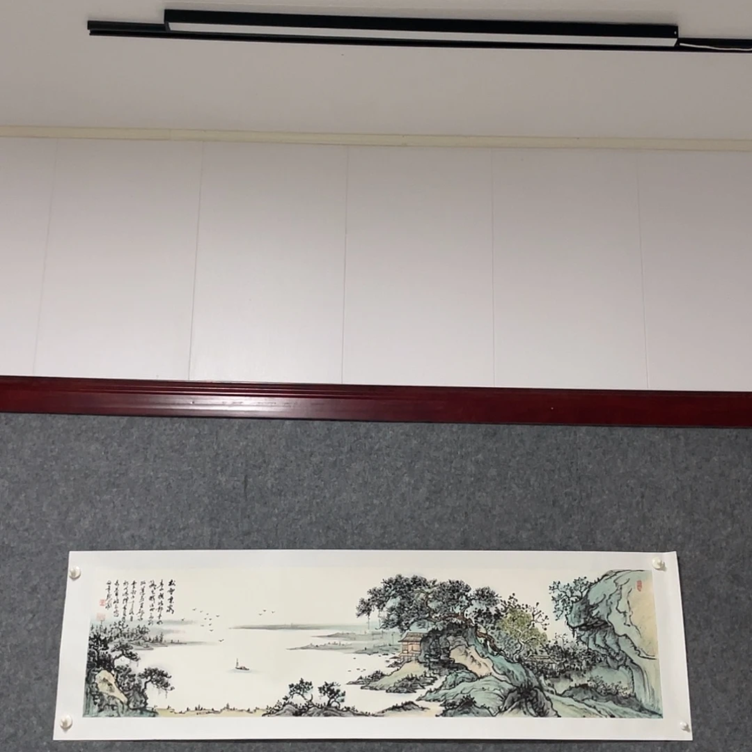 灰****国画四尺对开画芯 捡漏
