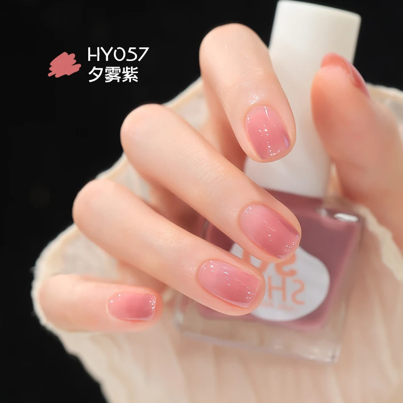 2025新款美甲爆火免烤速干不可剥显白无异味裸粉色指甲油安全清透
