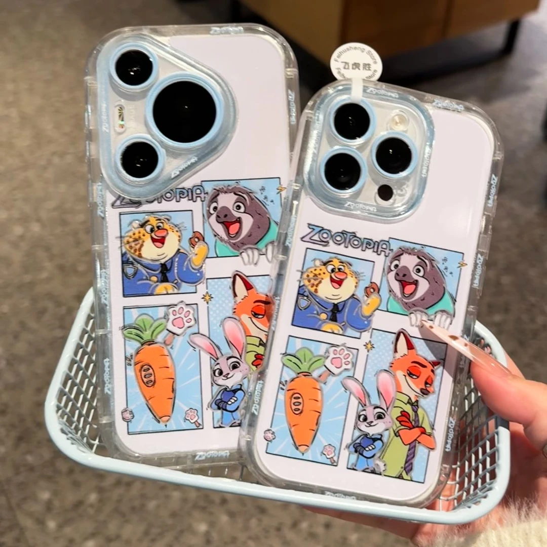 贴纸疯狂动物城适用苹果17promax手机壳泡芙羽纱华为荣耀小米vivo