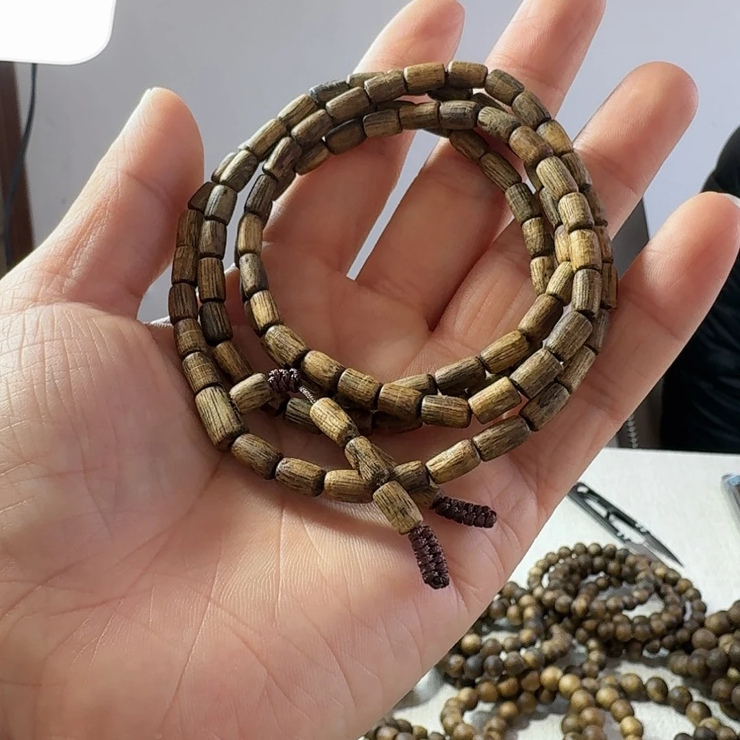 沉香木手串安*姐桶珠多圈手串