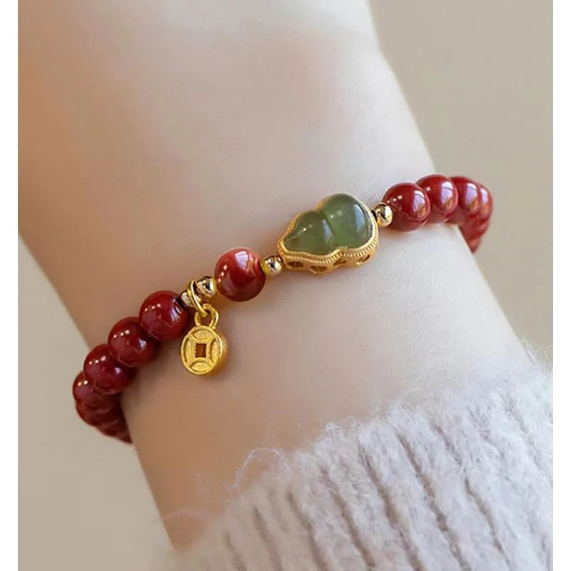 合金琉璃手链 女款平安葫芦古风串珠手链手饰手串女士配饰首饰