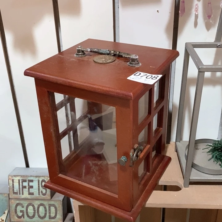 木木质透明娃屋装饰收纳