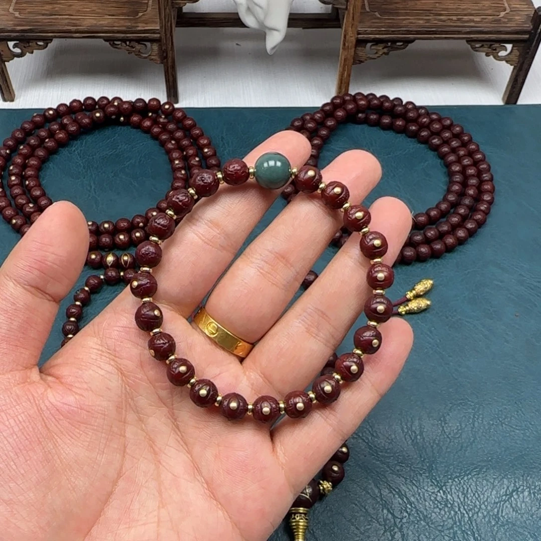 周***主凤眼菩提吊坠凤眼金钉单圈8.4