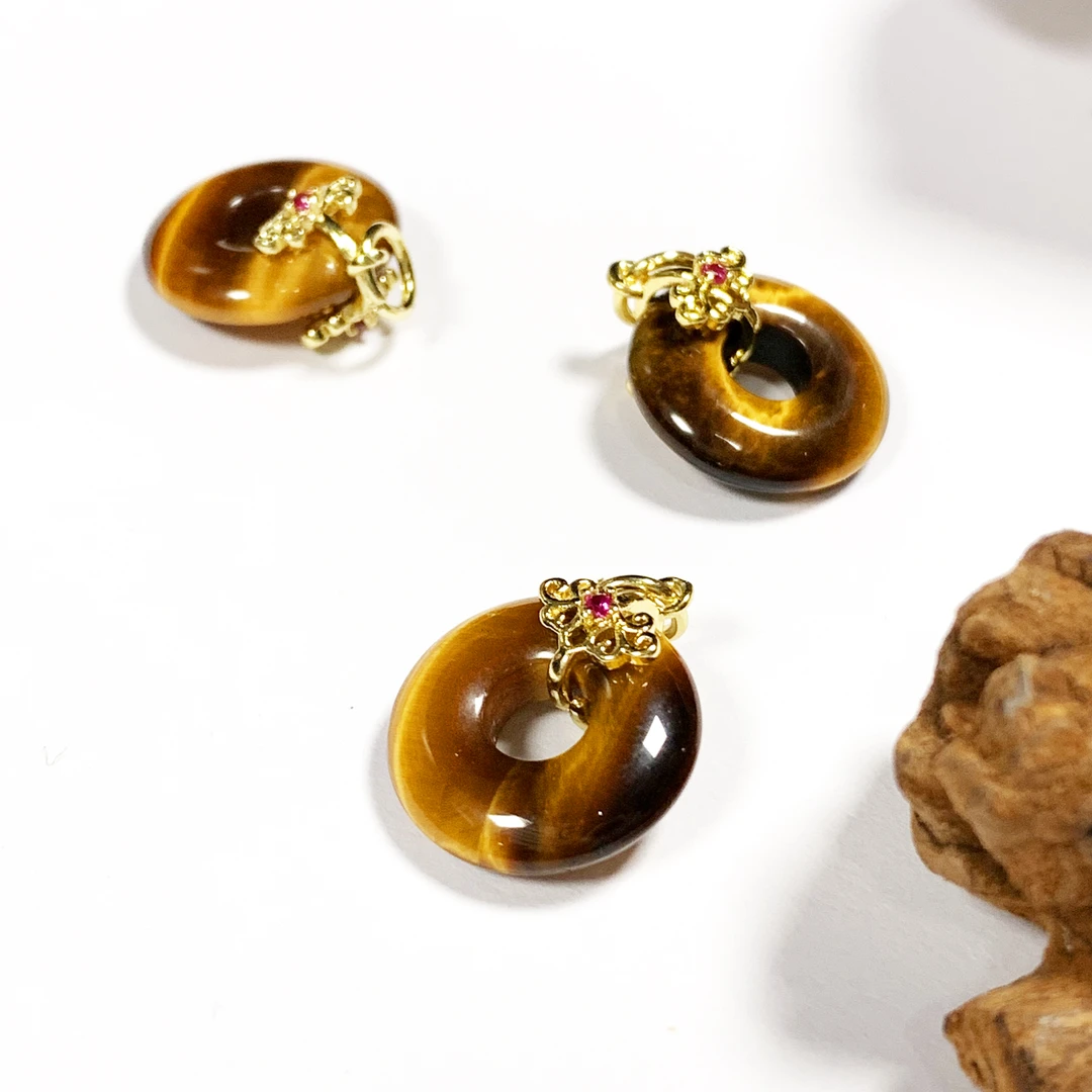 江德洋珠宝CT3598玄武帝蓝金一线天木变石平安扣-多样性只发一件