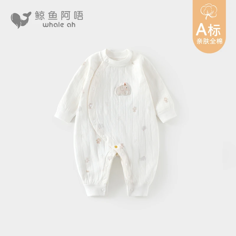 新生儿无骨衣服连体衣春秋长袖纯棉婴儿宝宝亲肤幼儿全棉新生婴