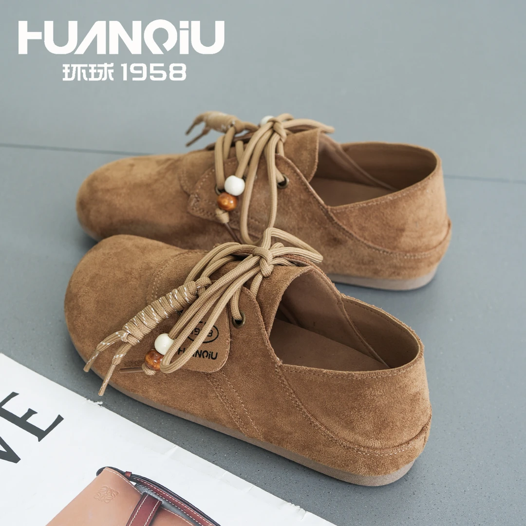 HUANQIU/环球2025秋季新款韩版一脚蹬全包勃肯鞋舒适百搭单鞋女款
