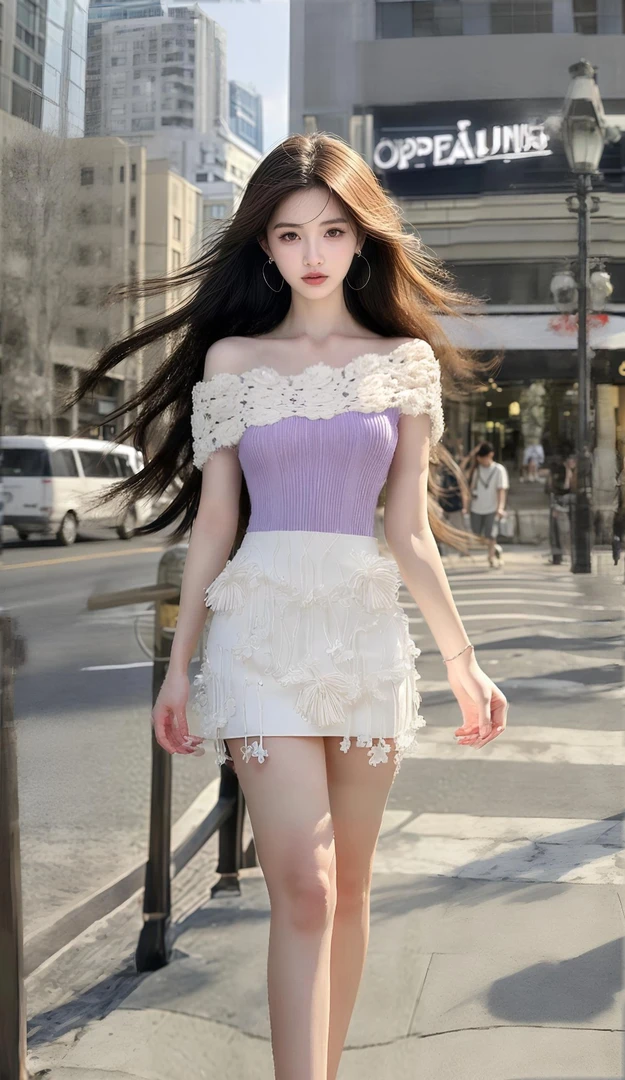 温柔风斜领抹胸拼接收腰设计包臀连衣裙女小众时尚高级氛围感裙子