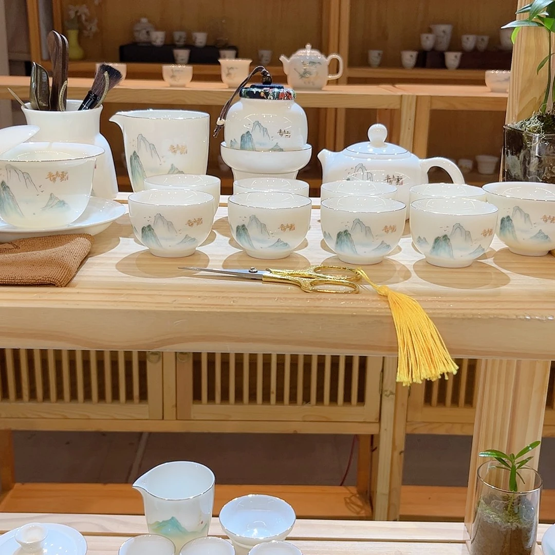【御瓷斋】羊脂玉瓷茶具套装