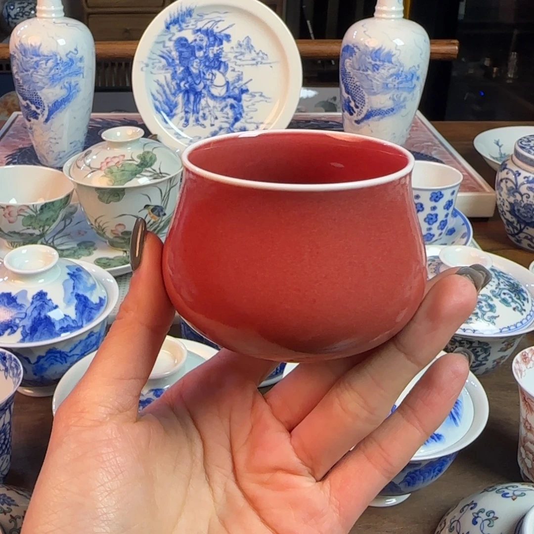 豇豆红主人杯放漏放漏