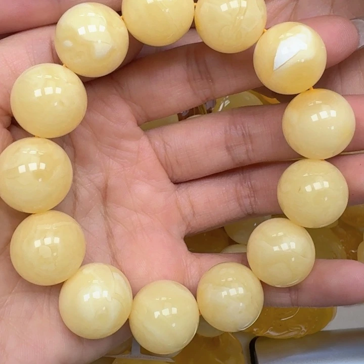 琥珀未镶嵌珠宝奇石手串