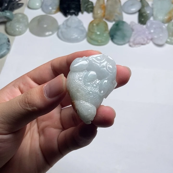 翡翠未镶嵌颈饰金蟾21
