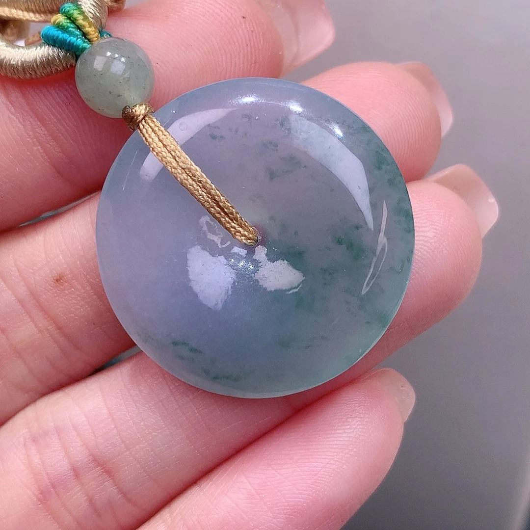 颈饰未镶嵌翡翠莫奈花园平安扣