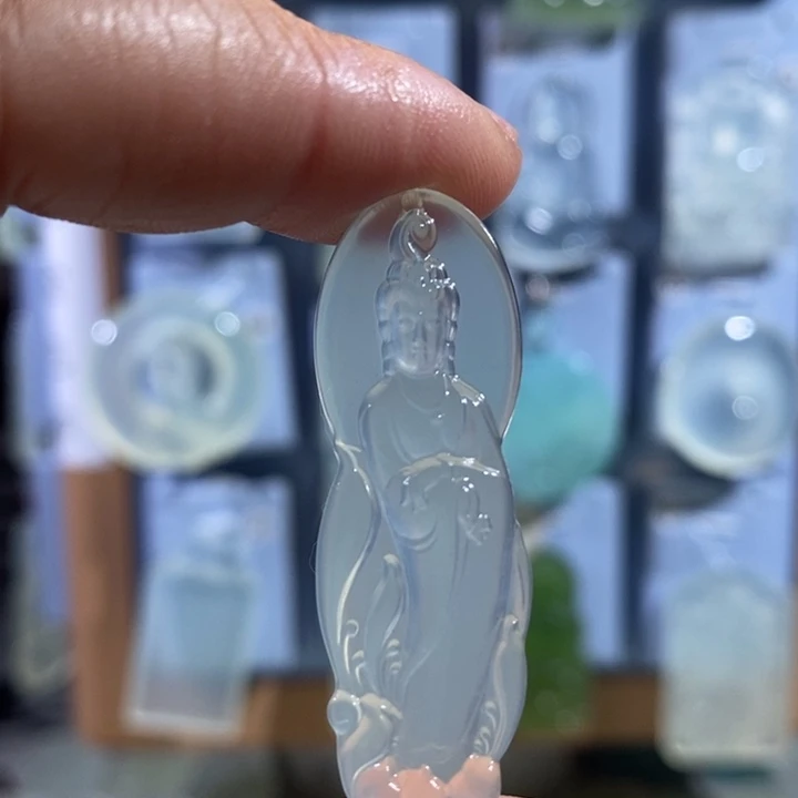 岫玉未镶嵌颈饰44✖️14.6✖️6.9