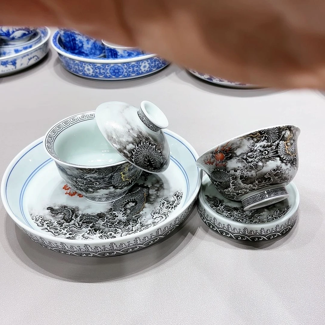 盖碗景德镇高温茶具