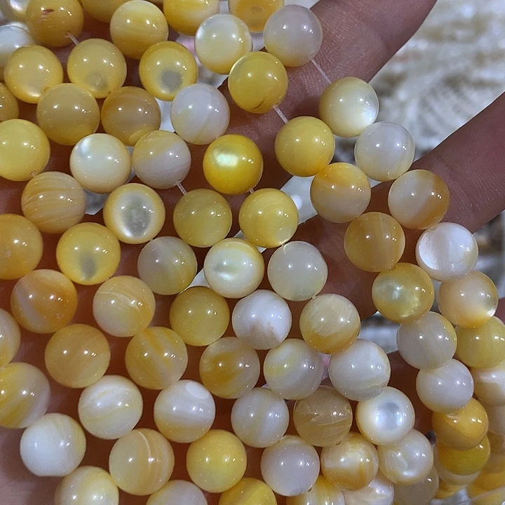 一条9mm黄金贝圆珠