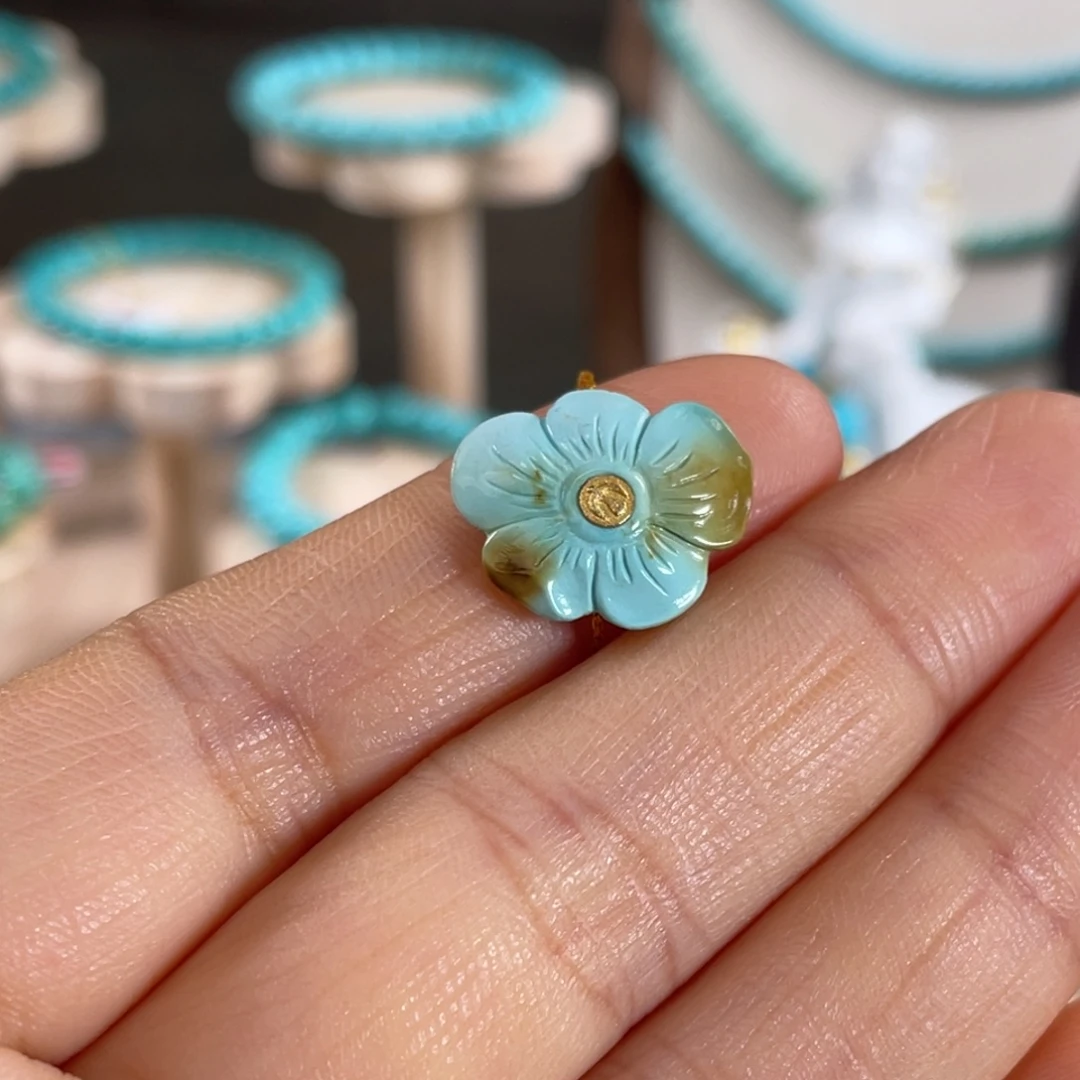 未镶嵌绿松石套链瓷釉级花花