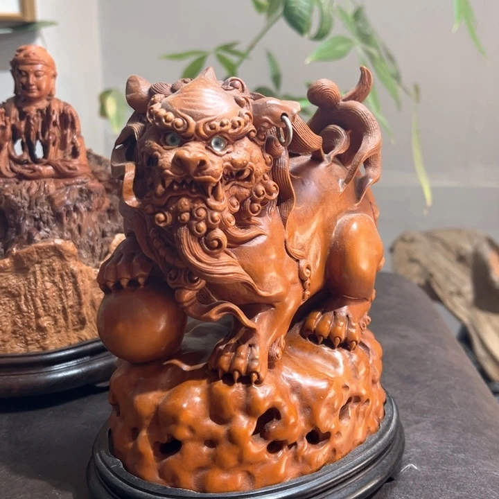 木柏*木雕工艺品摆件