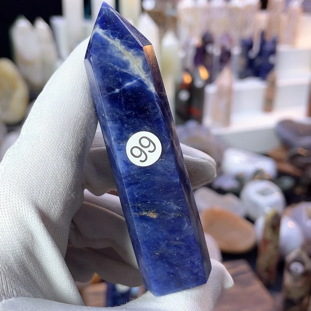 水晶蓝纹柱未镶嵌